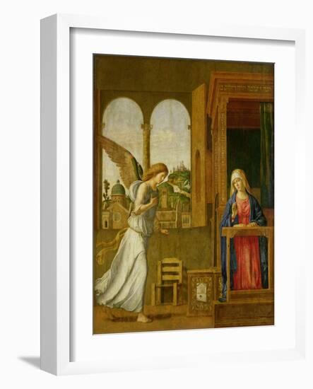 The Annunciation, 1495-Giovanni Battista Cima Da Conegliano-Framed Giclee Print