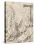 The Annunciation, 1510-1600 (Pen and Black Ink on Paper)-Albrecht Dürer or Duerer-Stretched Canvas