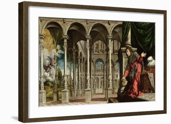 The Annunciation, 1545-50-Paris Bordone-Framed Giclee Print