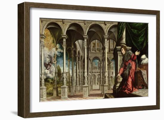 The Annunciation, 1545-50-Paris Bordone-Framed Giclee Print