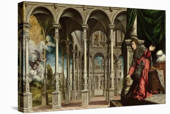 The Annunciation, 1545-50-Paris Bordone-Stretched Canvas