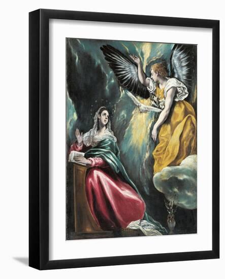 The Annunciation, 1595-1600-El Greco-Framed Giclee Print