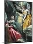 The Annunciation, 1595-1600-El Greco-Mounted Giclee Print