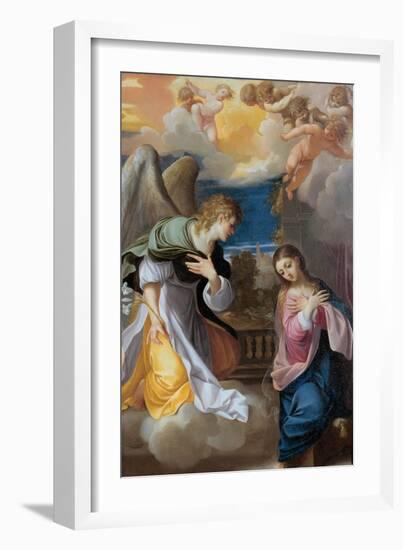 The Annunciation, 1603-1604-Lodovico Carracci-Framed Giclee Print