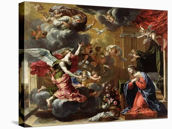 The Annunciation, 1651-52-Charles Poerson-Stretched Canvas