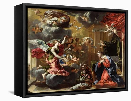 The Annunciation, 1651-52-Charles Poerson-Framed Stretched Canvas