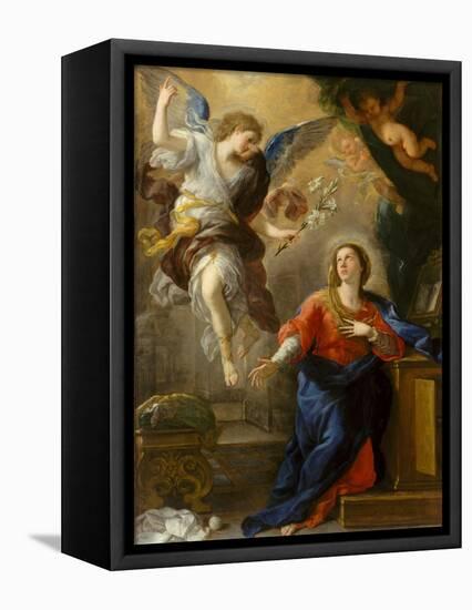 The Annunciation, 1672-Luca Giordano-Framed Stretched Canvas