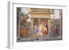 The Annunciation, Altarpiece of the Carafa Chapel, 1488-93-Filippino Lippi-Framed Giclee Print