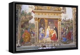 The Annunciation, Altarpiece of the Carafa Chapel, 1488-93-Filippino Lippi-Framed Stretched Canvas