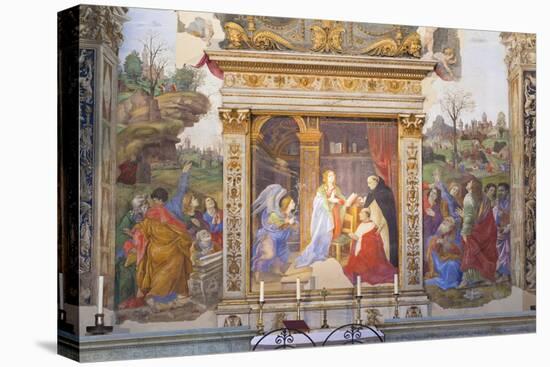 The Annunciation, Altarpiece of the Carafa Chapel, 1488-93-Filippino Lippi-Stretched Canvas