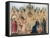 'The Annunciation and Two Saints', 1333. Artist: Simone Martini-Simone Martini-Framed Stretched Canvas