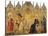 The Annunciation and Two Saints (Annunciazione E Due Santi)-Simone Martini-Stretched Canvas