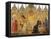 The Annunciation and Two Saints (Annunciazione E Due Santi)-Simone Martini-Framed Stretched Canvas