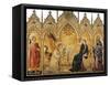 The Annunciation and Two Saints (Annunciazione E Due Santi)-Simone Martini-Framed Stretched Canvas
