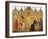 The Annunciation and Two Saints (Annunciazione E Due Santi)-Simone Martini-Framed Art Print