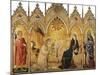 The Annunciation and Two Saints (Annunciazione E Due Santi)-Simone Martini-Mounted Art Print