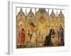 The Annunciation and Two Saints (Annunciazione E Due Santi)-Simone Martini-Framed Art Print