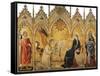 The Annunciation and Two Saints (Annunciazione E Due Santi)-Simone Martini-Framed Stretched Canvas