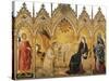 The Annunciation and Two Saints (Annunciazione E Due Santi)-Simone Martini-Stretched Canvas