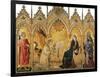 The Annunciation and Two Saints (Annunciazione E Due Santi)-Simone Martini-Framed Art Print