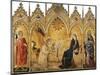 The Annunciation and Two Saints (Annunciazione E Due Santi)-Simone Martini-Mounted Art Print