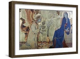 The Annunciation and Two Saints, (Detail), 1333-Simone Martini-Framed Giclee Print