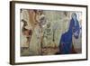 The Annunciation and Two Saints, (Detail), 1333-Simone Martini-Framed Giclee Print