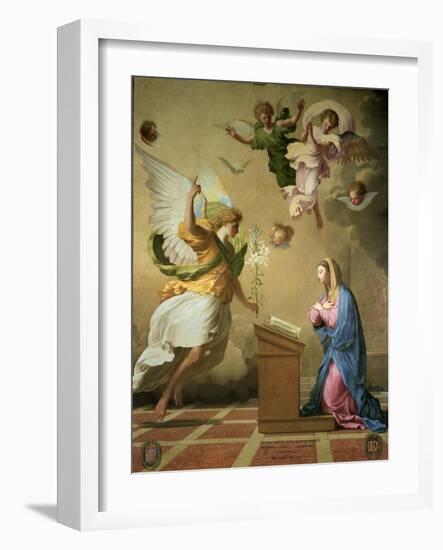 The Annunciation, Before 1652-Eustache Le Sueur-Framed Giclee Print