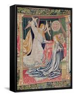 The Annunciation, Brussels Workshop, C.1510 (Tapestry)-Flemish-Framed Stretched Canvas