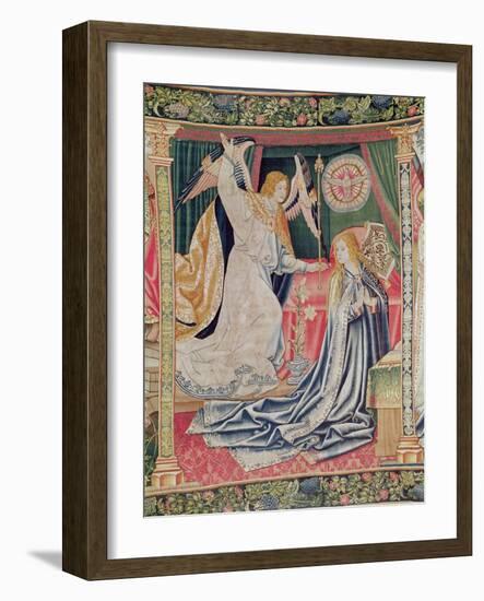 The Annunciation, Brussels Workshop, C.1510 (Tapestry)-Flemish-Framed Giclee Print