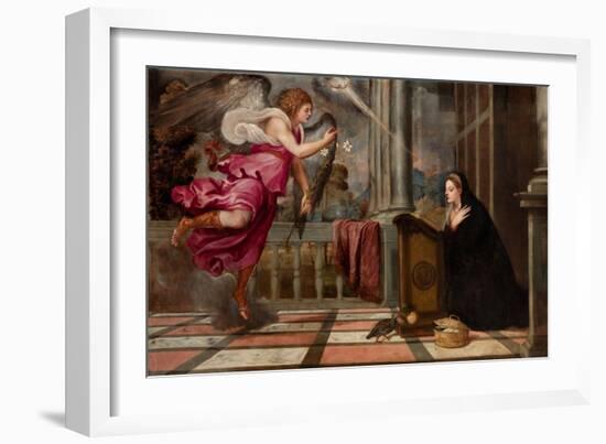 The Annunciation, c.1535-Titian (Tiziano Vecelli)-Framed Giclee Print