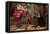 The Annunciation, c.1535-Titian (Tiziano Vecelli)-Framed Stretched Canvas