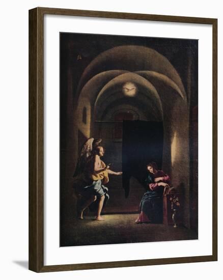 'The Annunciation', c1625-1630 (1931)-Giovanni Battista Caracciolo-Framed Giclee Print