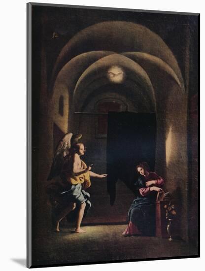 'The Annunciation', c1625-1630 (1931)-Giovanni Battista Caracciolo-Mounted Giclee Print