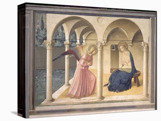 The Annunciation, circa 1438-45-Fra Angelico-Stretched Canvas