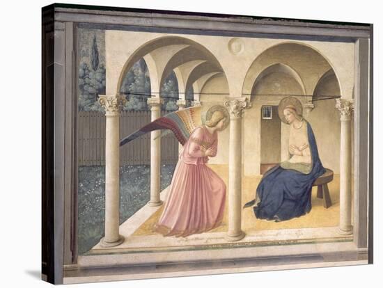 The Annunciation, circa 1438-45-Fra Angelico-Stretched Canvas