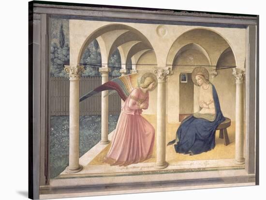 The Annunciation, circa 1438-45-Fra Angelico-Stretched Canvas