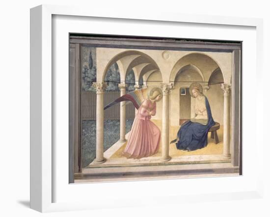 The Annunciation, circa 1438-45-Fra Angelico-Framed Giclee Print