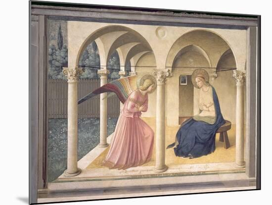 The Annunciation, circa 1438-45-Fra Angelico-Mounted Giclee Print