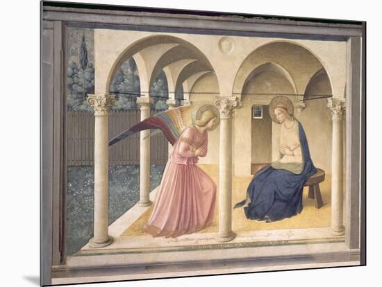 The Annunciation, circa 1438-45-Fra Angelico-Mounted Giclee Print