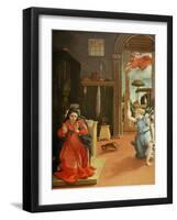 The Annunciation, circa 1534-35-Lorenzo Lotto-Framed Giclee Print