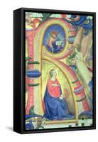 The Annunciation Depicted in an Historiated Initial "R"-Fra Angelico-Framed Stretched Canvas