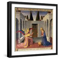 The Annunciation, Detail from Panel One of the Silver Treasury of Santissima Annunziata, c. 1450-53-Fra Angelico-Framed Giclee Print