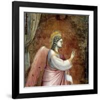 The Annunciation, Detail of the Angel Gabriel, from the Lunette Above the Altar, circa 1305-Giotto di Bondone-Framed Giclee Print