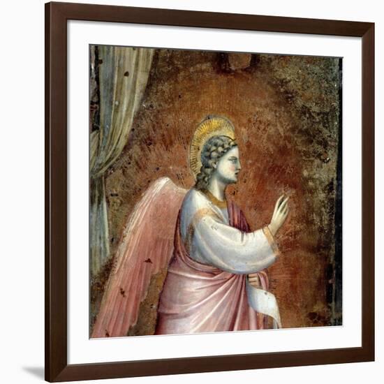 The Annunciation, Detail of the Angel Gabriel, from the Lunette Above the Altar, circa 1305-Giotto di Bondone-Framed Giclee Print