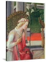 The Annunciation, Detail of the Angel Gabriel-Fra Filippo Lippi-Stretched Canvas