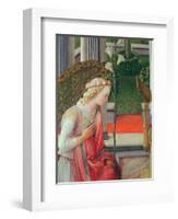 The Annunciation, Detail of the Angel Gabriel-Fra Filippo Lippi-Framed Giclee Print