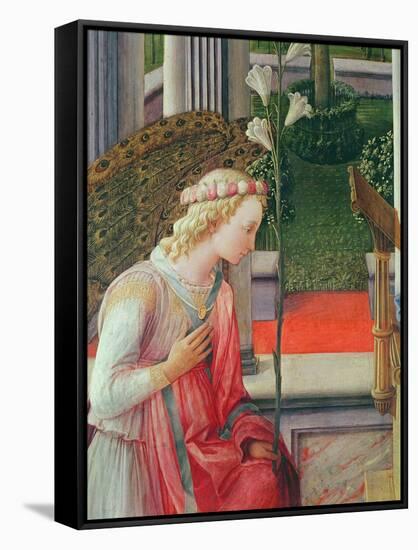 The Annunciation, Detail of the Angel Gabriel-Fra Filippo Lippi-Framed Stretched Canvas