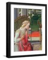 The Annunciation, Detail of the Angel Gabriel-Fra Filippo Lippi-Framed Giclee Print