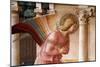 The Annunciation, Detail of the Archangel Gabriel (Fresco, 1444)-Fra (c 1387-1455) Angelico-Mounted Giclee Print